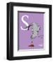 S is for Seal (purple)-Theodor (Dr. Seuss) Geisel-Framed Art Print