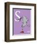 S is for Seal (purple)-Theodor (Dr. Seuss) Geisel-Framed Art Print