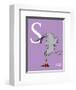 S is for Seal (purple)-Theodor (Dr. Seuss) Geisel-Framed Art Print