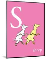 S is for Sheep (pink)-Theodor (Dr. Seuss) Geisel-Mounted Art Print
