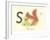 S is for Squirrel-null-Framed Art Print