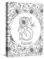 S is for Sunflower-Heather Rosas-Stretched Canvas