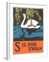 S is for Swan-null-Framed Art Print