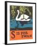 S is for Swan-null-Framed Art Print