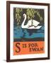 S is for Swan-null-Framed Art Print