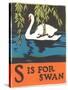 S is for Swan-null-Stretched Canvas