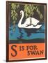 S is for Swan-null-Framed Art Print