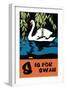 S is for Swan-Charles Buckles Falls-Framed Art Print