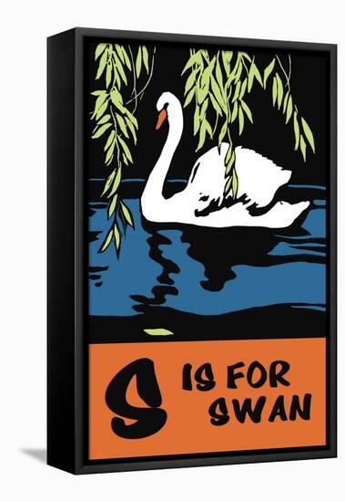 S is for Swan-Charles Buckles Falls-Framed Stretched Canvas