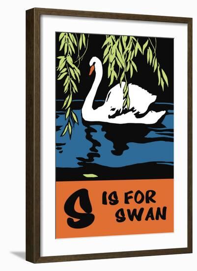 S is for Swan-Charles Buckles Falls-Framed Art Print