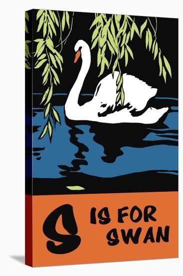 S is for Swan-Charles Buckles Falls-Stretched Canvas
