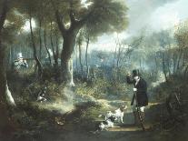 Pheasant Shooting in the Forest-S .j .e . Jones-Stretched Canvas