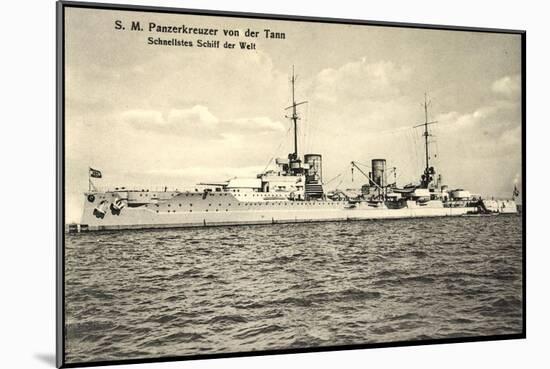 S.M. Panzerkreuzer Von Der Tann, Schnellstes Schiff-null-Mounted Giclee Print
