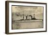 S.M.S. Fürst Bismarck, Kriegsschiff in Fahrt, Rauch-null-Framed Giclee Print