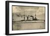 S.M.S. Fürst Bismarck, Kriegsschiff in Fahrt, Rauch-null-Framed Giclee Print