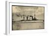 S.M.S. Fürst Bismarck, Kriegsschiff in Fahrt, Rauch-null-Framed Giclee Print