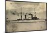 S.M.S. Fürst Bismarck, Kriegsschiff in Fahrt, Rauch-null-Mounted Giclee Print