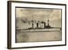 S.M.S. Fürst Bismarck, Kriegsschiff in Fahrt, Rauch-null-Framed Giclee Print