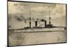 S.M.S. Fürst Bismarck, Kriegsschiff in Fahrt, Rauch-null-Mounted Giclee Print