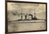 S.M.S. Fürst Bismarck, Kriegsschiff in Fahrt, Rauch-null-Framed Giclee Print