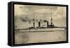 S.M.S. Fürst Bismarck, Kriegsschiff in Fahrt, Rauch-null-Framed Stretched Canvas