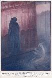 Demonic Entity Appears to Trouble the Soul of a Medieval Monk-S. Macchiatti-Stretched Canvas