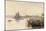 S. Maria della Salute & the Doge's Palace from across the Bacino at Sunset-Edward Lear-Mounted Giclee Print