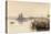 S. Maria della Salute & the Doge's Palace from across the Bacino at Sunset-Edward Lear-Stretched Canvas