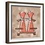 S&P coral & brown-Larry Hunter-Framed Giclee Print
