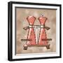 S&P coral & brown-Larry Hunter-Framed Giclee Print