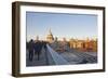 S. Paul's Cathedral and the Millennium Bridge, London, England, United Kingdom, Europe-Julian Elliott-Framed Photographic Print