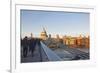 S. Paul's Cathedral and the Millennium Bridge, London, England, United Kingdom, Europe-Julian Elliott-Framed Photographic Print