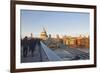 S. Paul's Cathedral and the Millennium Bridge, London, England, United Kingdom, Europe-Julian Elliott-Framed Photographic Print