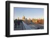 S. Paul's Cathedral and the Millennium Bridge, London, England, United Kingdom, Europe-Julian Elliott-Framed Photographic Print