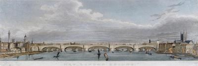 View of London Bridge from the West with Boats on the River Thames, 1829-S Rogers-Giclee Print