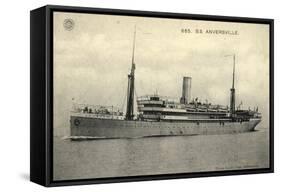 S.S. Anversville, Belgian Line, Dampfschiff-null-Framed Stretched Canvas