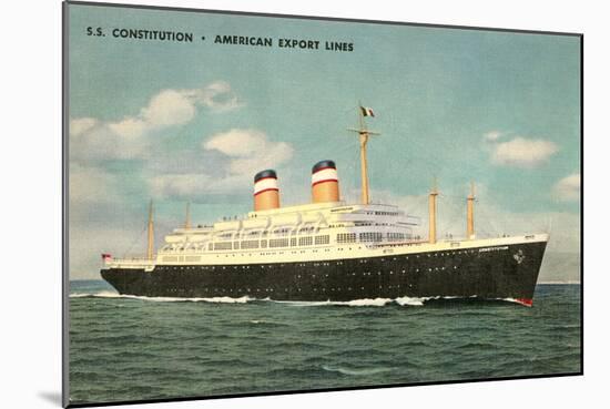 S.S. Constitution, Ocean Liner-null-Mounted Art Print