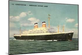 S.S. Constitution, Ocean Liner-null-Mounted Art Print