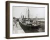 S.S. Cristobal Entering Lock on Trial Trip Through Panama Canal-null-Framed Photographic Print