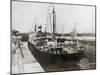 S.S. Cristobal Entering Lock on Trial Trip Through Panama Canal-null-Mounted Photographic Print
