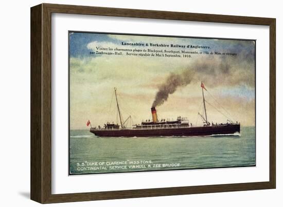 S.S. Duke of Clarence, Lancashire, Yorkshire Railway-null-Framed Giclee Print