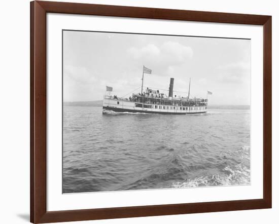 S.S. Flyer Steamship, 1908-Asahel Curtis-Framed Giclee Print