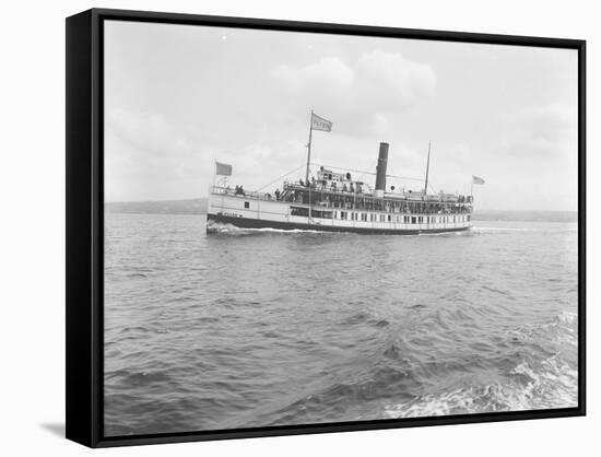 S.S. Flyer Steamship, 1908-Asahel Curtis-Framed Stretched Canvas