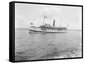 S.S. Flyer Steamship, 1908-Asahel Curtis-Framed Stretched Canvas