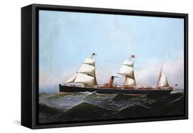 S.S. Gallia, 1881-Antonio Jacobsen-Framed Stretched Canvas