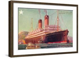 S.S.Laurentic, Ocean Liner-null-Framed Art Print