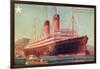 S.S.Laurentic, Ocean Liner-null-Framed Art Print