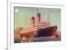 S.S.Laurentic, Ocean Liner-null-Framed Premium Giclee Print