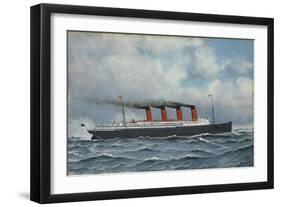 S.S. Lusitania-Antonio Jacobsen-Framed Giclee Print