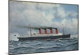 S.S. Lusitania-Antonio Jacobsen-Mounted Giclee Print